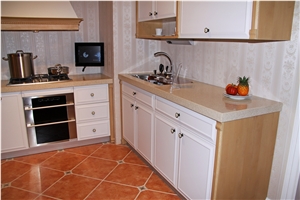Beige Color Artificial Stone Slabs 2cm and 3cm for Kitchen Worktops and Bathroom Tops and Surrounding,Resistant to Scratch and Heat