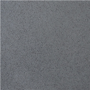 Dark Grey Manmade Quartz Stone Slab, Cut-To-Size Tile, Prefabricated Worktops for Project, with Polished Finishing and Eased Edges