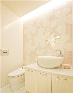 Engineered Quartz Stone Countertops for Bathroom Use with Bevel Edges and Customized Edges Available 2cm Thick