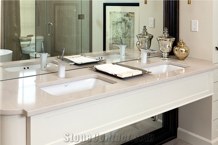 Engineered Quartz Stone Countertops for Kitchen and Bathroom Use with Polishing Surface Standard Sizes 126 *63 and 118 *55,Top Quality,More Durable Than Granite