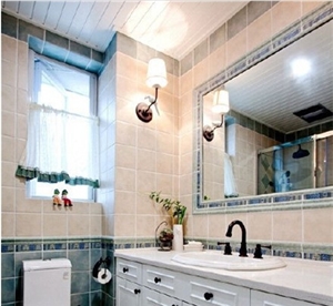 Environmentally-Friendly Non-Porous Bathroom Countertop