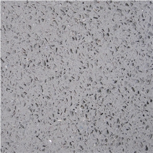 Light Grey Artificial Quartz Stone Tiles with Mirror Reflection