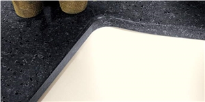 Professional and Experienced Wholesaler Of Black Quartz Stone Kitchen Worktop with Bright Surface,For Pre-Fabricated Tops,Window Sills Window Parapets Door Surround