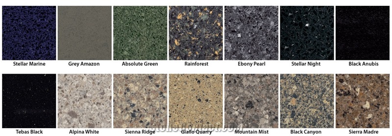 Professional and Experienced Wholesaler Of Quartz Stone with Bright Surface,Top Quality,Normally Produced Size 118*55 and 126*63 for Multifamily/Hospitality Projects