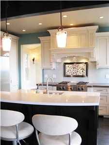 Pure White Quartz Stone Countertop, Crystal White, Polar White, Salt White Stone, Top Quality, Qualified for European Standards,More Durable Than Granite, Minus the Maintenance
