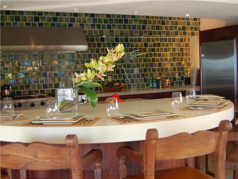 Wholesaler Of Engineered Quartz Stone Table Tops with Eased Edges,Safety Guaranty,Anti Corruption,Anti Fading,Scratch Resistance for Kitchen Countertops,Precious Bar Tops