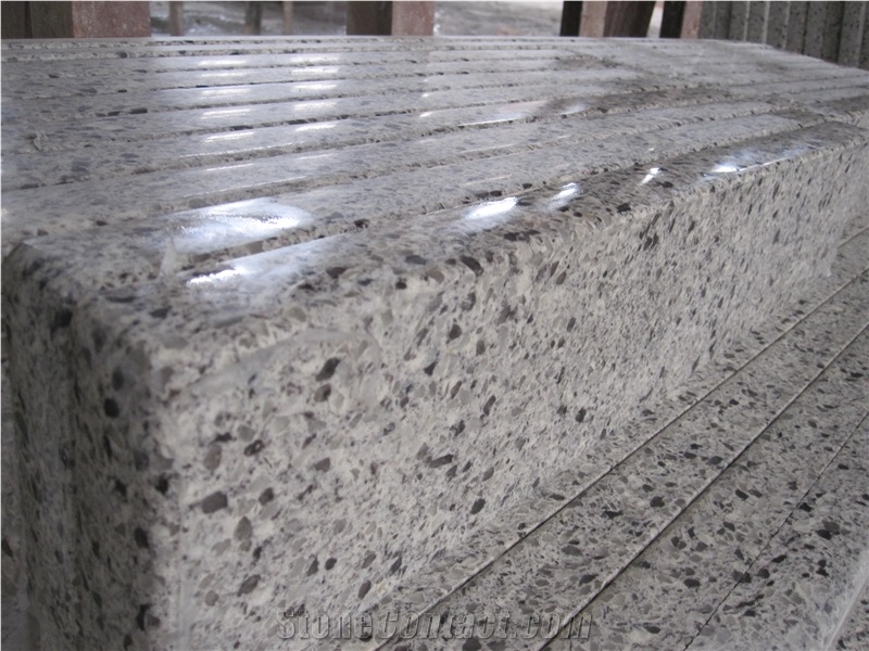 Wholesaler Of Quartz Stone Grey Kitchen Countertop & Bathroom Countertops,More Durable Than Granite,With the Perfect Final Touch Of Various Edge Styles