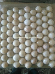Honey Onyx Mosaic Tiles Half Ball Design Honey Onyx Mosaic Tiles Half Ball Design