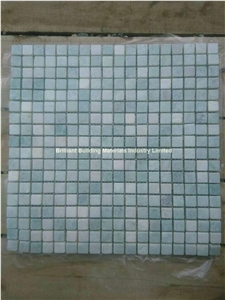 Light Gray Green Marble Mosaic Tiles 1.5*1.5cm Light Gray Green Marble Mosaic Tiles 1.5*1.5cm