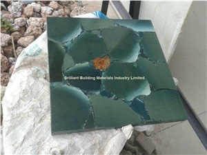 Lotus Green Semiprecious Stone Tiles