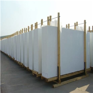 Chinese Product Polished Glass Panel Cheap Artificial Snow White Absolutely 18mm Nano Crystallized Stone
