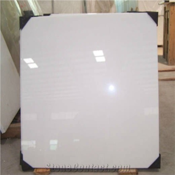 Pure White Nano Glass Wall Tiles Stone Indoor Artificial Wall Stone