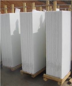 White Manmade Nano Crystallized Glass Stone Slabs