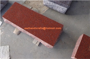 Indian Red Granite Flower Monuments , Nh Red Granite, Ruby Red Granite