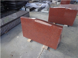 Indian Red Granite Flower Monuments , Nh Red Granite, Ruby Red Granite