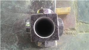 Vizag Blue Granite Memorial Vase