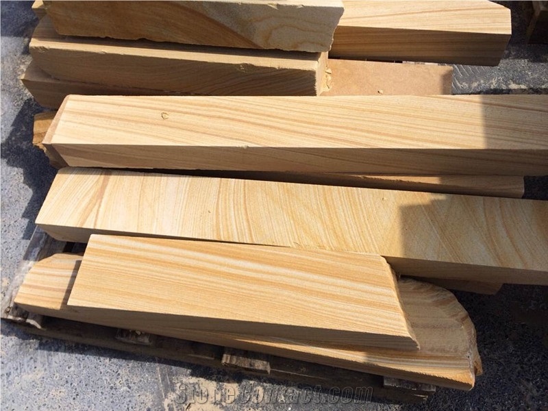 Chinese Yellow Sandstone Slabs & Tiles, China Yellow Sandstone
