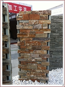 California Gold Slate Wall Panels, Yellow Slate Cultured Stone