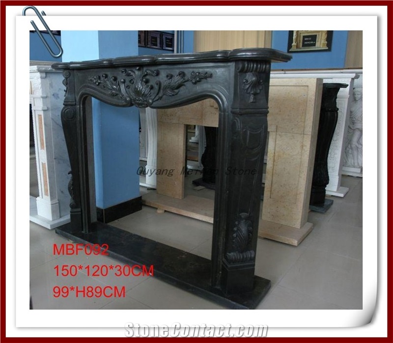Night Sky Broken Marble Fireplace