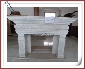 White Marble Fireplace Mantel