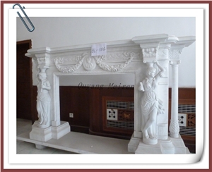 White Marble Fireplace Surround