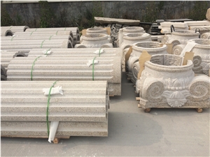 G682 Yellow Granite Column,Granite Stone Pillar