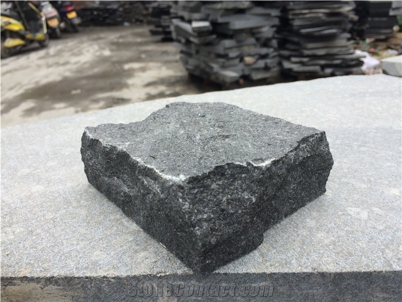 G684 Black Basalt Cubestone,Black Cobble Stone