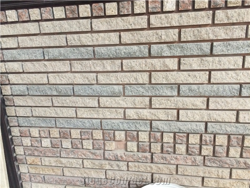 Natural Split Facechina Granite Brick Mosaic,Cultured Stone