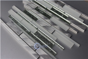 Natural Stone with Metal Mosaic Tile,Wall Mosaic