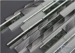 Natural Stone with Metal Mosaic Tile,Wall Mosaic