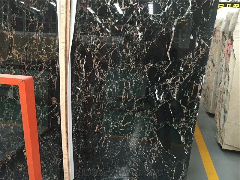 Interior Decoration Italian Portoro Macchia Oro Marble Slabs & Tiles,Black Marble for Wall Tiles