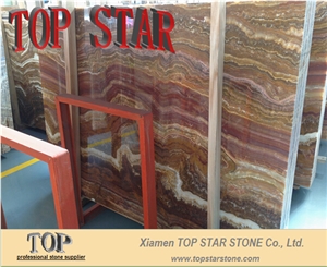 Interior Decoration Stone, Red Onyx Slabs & Tiles