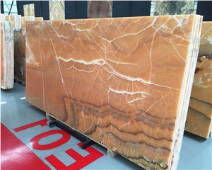 Onice Arancio Yellow Onyx Tiles & Slabs, Italy Yellow Onyx