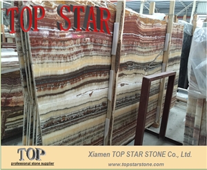Turkey Picasso Onyx Red Onyx Slabs & Tiles