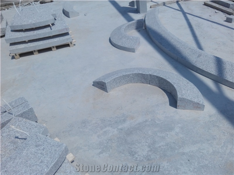China G341 Grey Granite Curved Kerbstone, Flower Bed Stone, Special Shape, Circle