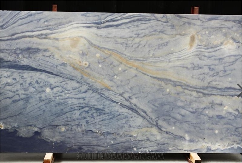 Azul Macaubas,Azul Imperial Quartzite Slabs & Tiles,Brazil Blue Quartzite
