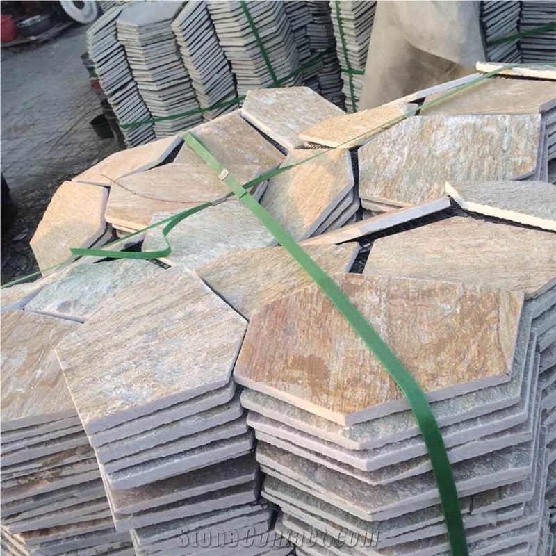 Slate Rondom Flagstone , Rusty Slate Flagstone ,Landscaping Stones, Crazy Stone,Flagstone Patio,Flagstone Walking Way Pavers