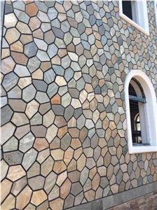 Slate Rondom Flagstone , Rusty Slate Flagstone ,Landscaping Stones, Crazy Stone,Flagstone Patio,Flagstone Walking Way Pavers