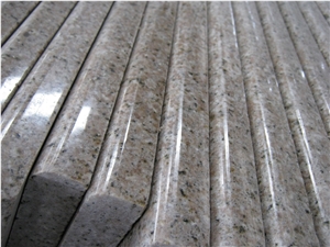 G682 Golden Sand Beige Granite Round Edge Stairs & Steps/ Threshold/ Treads