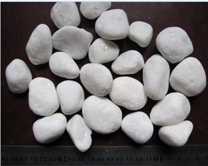 Snow White Natural Pebble , River Stone , Gravels