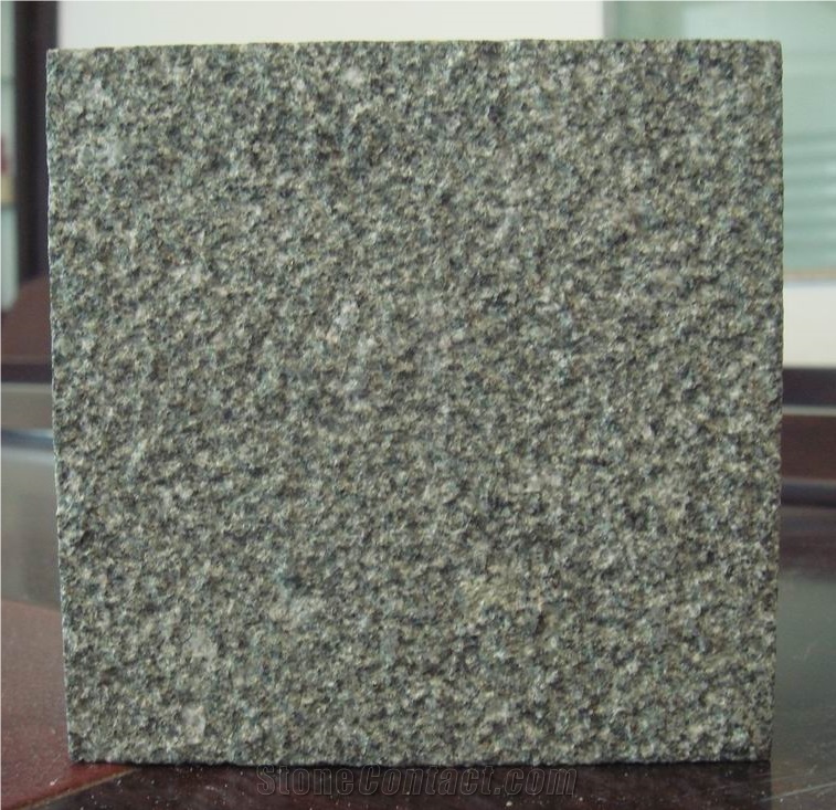 China G612 Granite Bushhammered Cube Stone & Pavers, China Green