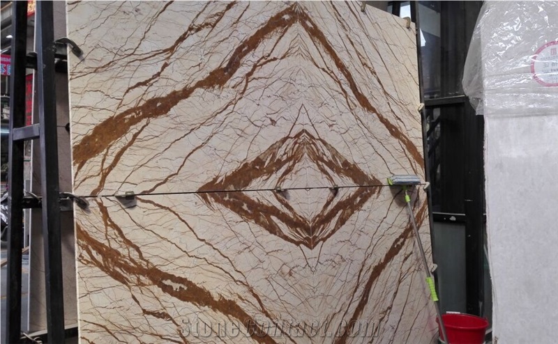 New Sofitel Gold Beige Marble Slab & Tile