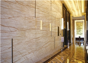 New Sofitel Gold Beige Marble Slab & Tile