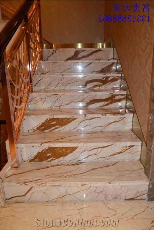 New Sofitel Gold Beige Marble Slab & Tile
