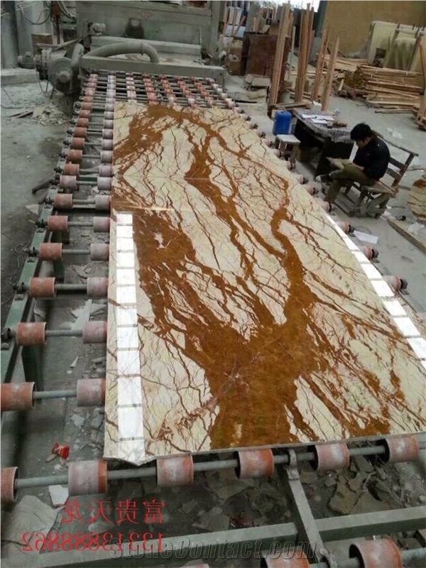 New Sofitel Gold Beige Marble Slab & Tile