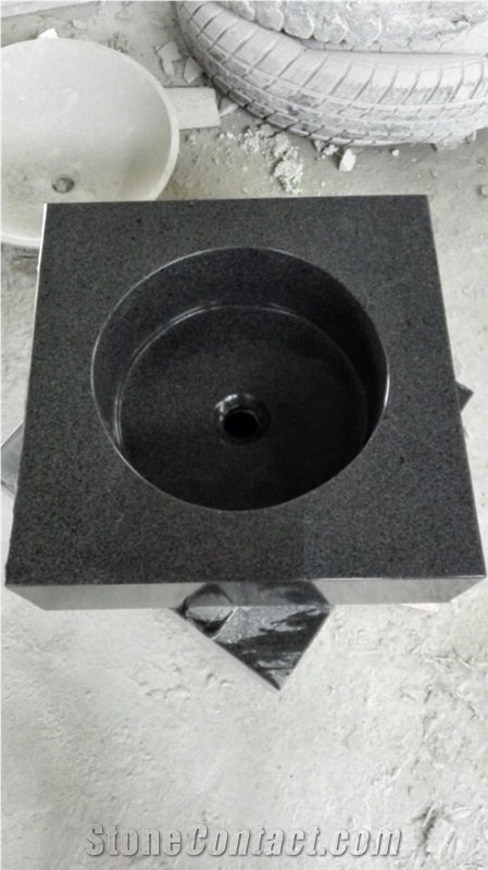 Absolute Black Granite Sinks,Basins,India Black Granite