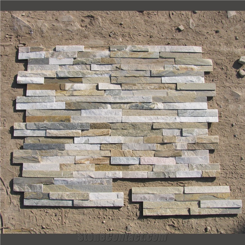 Quartzite Ledge Stones,Thin Stone Veneer Panel,Cultured Stones,Stacked Stones