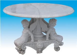 Marble Carving Table, Hunan White Marble Furniture Marble Carving Table, Hunan White Marble Furniture