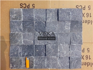 Black Quartzite Tile,Interior Decoration Nature Split Face Floor and Wall Brick Mosaic Pattern