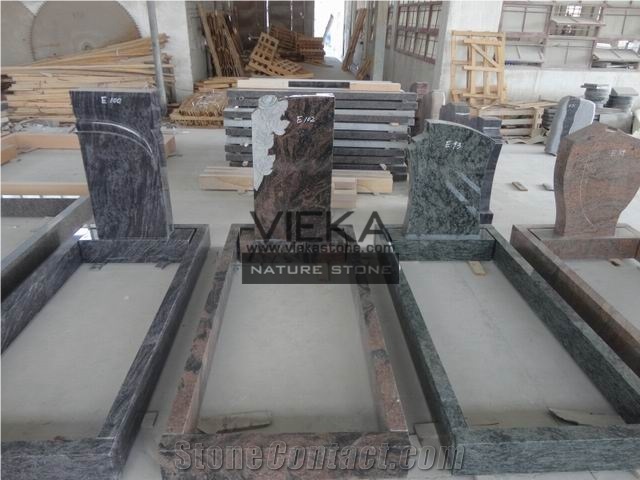 India Aurora Granite Tombstone & Monument,Cemetery Gravestone & Engraved Headstone Polished Western Germany Style Aruba Tropical Indora Bahama Blue Tropical Green Rose Flower Cave Sculpture